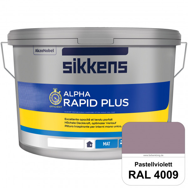 Alpha Rapid Plus (RAL 4009 Pastellviolett) Hochwertige & stumpfmatte Wandfarbe für mittlere Belastun