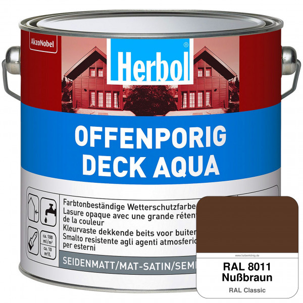 Offenporig-Deck Aqua (RAL 8011 Nussbraun)