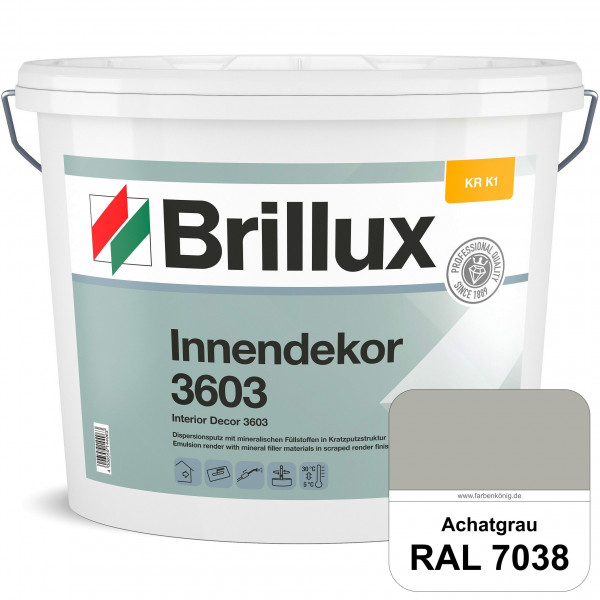 Innendekor ELF KR-K1 3603 (RAL 7038 Achatgrau) Kratzputz nach zur Erzielung dekorativer und strapazi