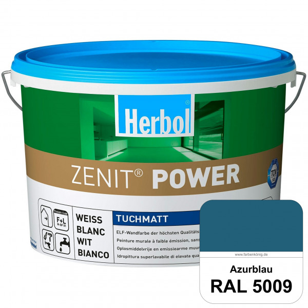 Herbol Zenit Power (RAL 5009 Azurblau) Superdeckende ELF-Wandfarbe
