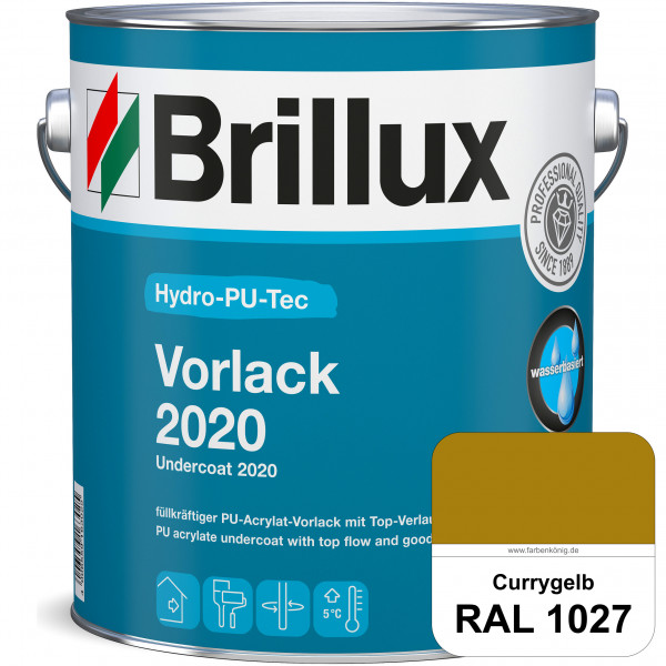 Hydro-PU-Tec Vorlack 2020 (RAL 1027 Currygelb) hochwertiger Vorlack für grundierte bzw. gespachtelte