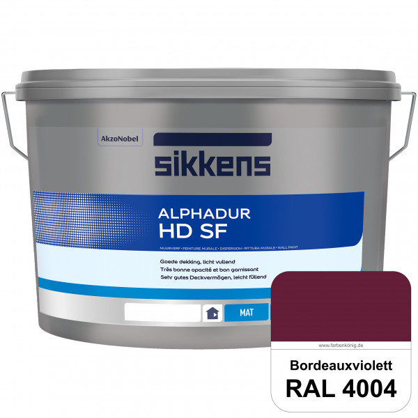 Alphadur HD SF (RAL 4004 Bordeauxviolett) matte hochdeckende waschbeständige Innenwandfarbe