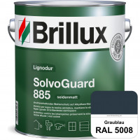 SolvoGuard 885 (RAL 5008 Graublau) deckende oder lasierende seidenmatte Alkydharz-Holzfarbe für auße