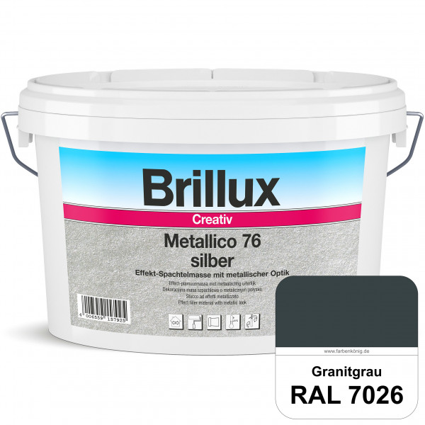 Creativ Metallico 76 (RAL 7026 Granitgrau) Effektspachtelmasse für Oberflächen mit metallischer Opti