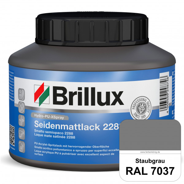 Hydro-PU-XSpray Seidenmattlack 2288 (RAL 7037 Staubgrau) hochwertiger Lack speziell für das XVLP-Spr