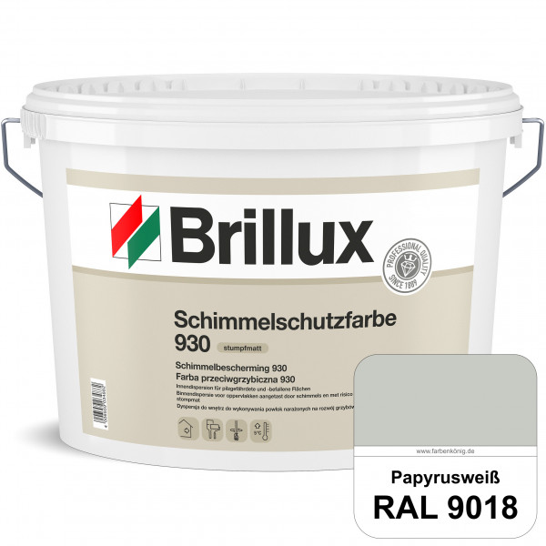 Schimmelschutz 930 (RAL 9018 Papyrusweiß) Spezial-Dispersionsfarbe für pilzgefährdeter und pilzbefal