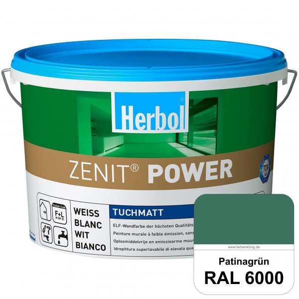 Herbol Zenit Power (RAL 6000 Patinagrün) Superdeckende ELF-Wandfarbe