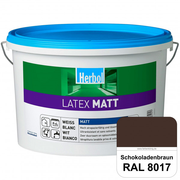Latex Matt (RAL 8017 Schokoladenbraun) Matte Latexfarbe mit hoher Strapazierfähigkeit
