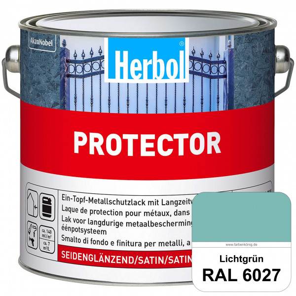 Protector (RAL 6027 Lichtgrün) Seidenglänzende Spezialbeschichtung für Eisen- und NE-Metalle (außen)