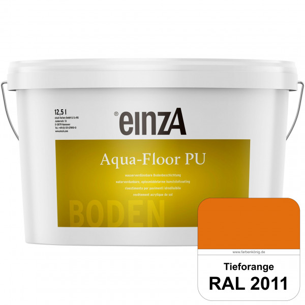 einzA Aqua-Floor PU (RAL 2011 Tieforange) seidenglänzender Acryl-PU-Bodenbeschichtung