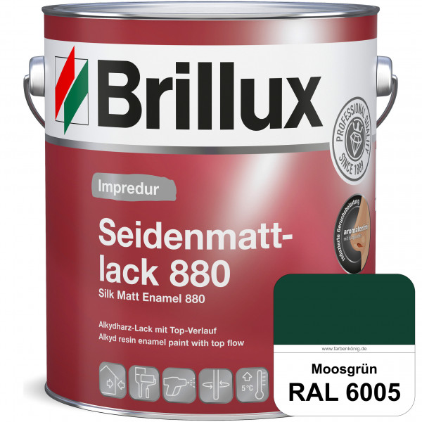 Impredur Seidenmattlack 880 (RAL 6005 Moosgrün) für Holz- oder Metallflächen innen & außen