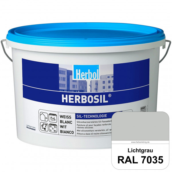 Herbosil (RAL 7035 Lichtgrau) streiflichtunempfindliche siliconharzverstärkte Fassadenfarbe