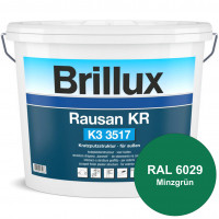 Rausan KR K3 3517 (RAL 6029 Minzgrün) Organisch gebundener Kratzputz für wetterbeständige Oberfläche