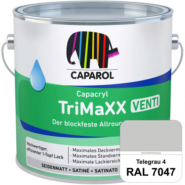 Capacryl TriMaXX Venti (RAL 7047 Telegrau 4) Der blockfeste Allrounder für Fenster & Türen
