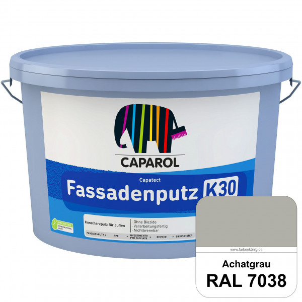Capatect Fassadenputz K30 (RAL 7038 Achatgrau) Dispersionsgebundener Strukturputz nach DIN EN 15824