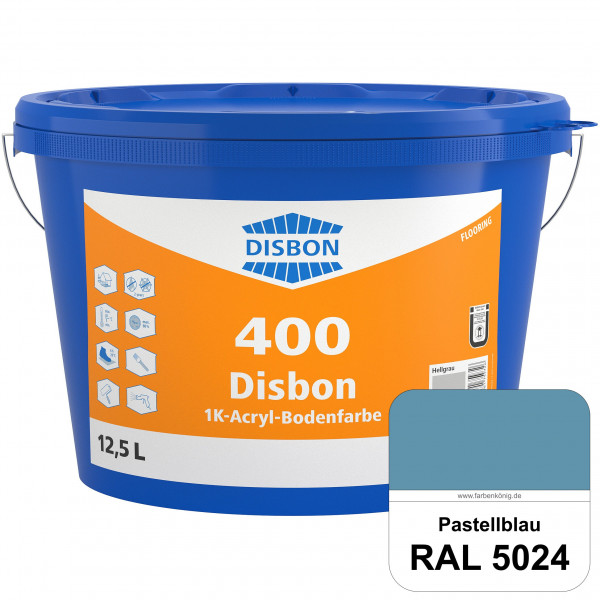 Disbon 400 1K-Acryl-Bodenfarbe (RAL 5024 Pastellblau) Dispersionsbeschichtung für mineralische Boden