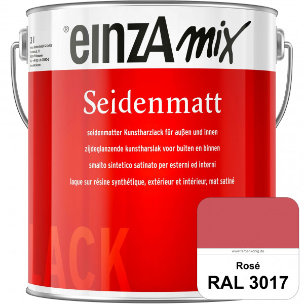 einzA Seidenmatt (RAL 3017 Rosa) Lösemittelhaltiger Seidenmattlack