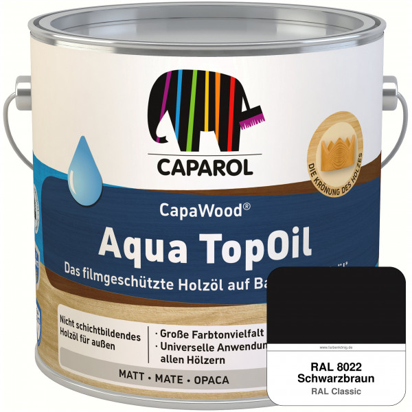 CapaWood® AquaTopOil (RAL 8022 Schwarzbraun)