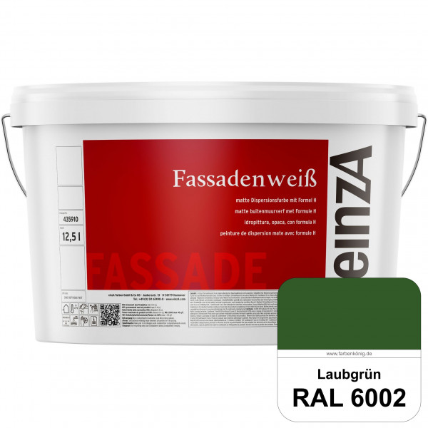 einzA Fassadenweiß (RAL 6002 Laubgrün) Sil-Fassadenfarbe gegen Schmutz & Vergrünung