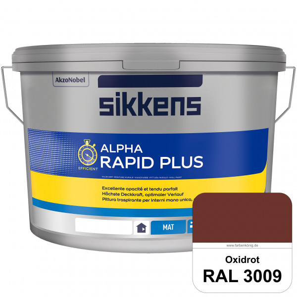 Alpha Rapid Plus (RAL 3009 Oxidrot) Hochwertige & stumpfmatte Wandfarbe für mittlere Belastungen