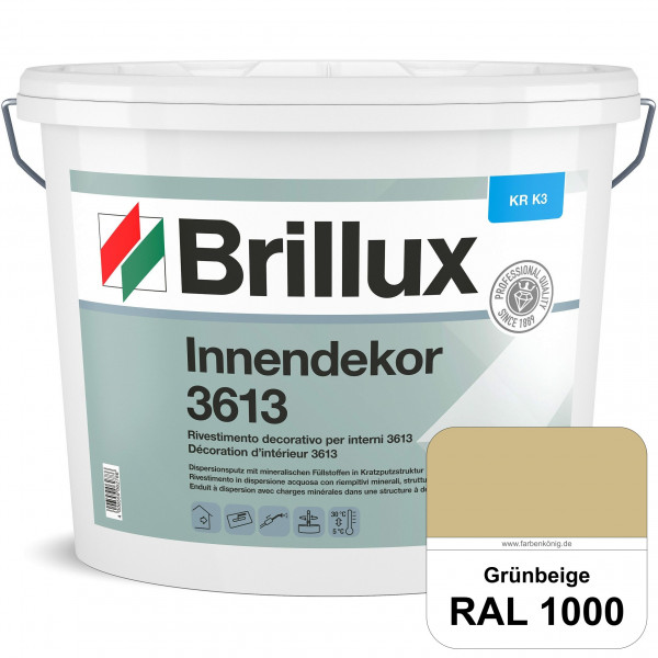 Innendekor ELF KR-K3 3613 (RAL 1000 Grünbeige) Kratzputz nach zur Erzielung dekorativer und strapazi