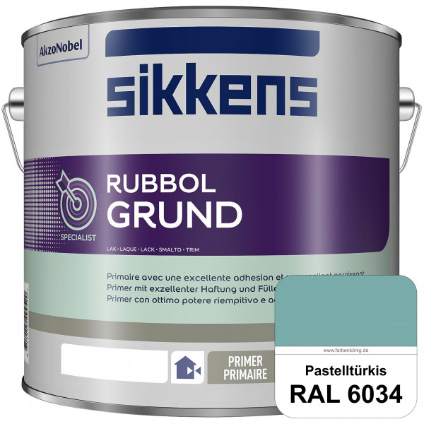 Rubbol Grund (RAL 6034 Pastelltürkis) Seidenmatte Grund- und Zwischenbeschichtung auf Kunstharzbasis