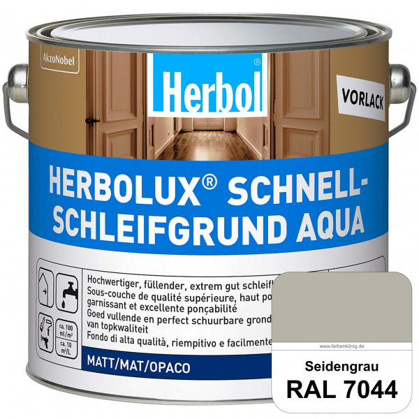 Schnellschleifgrund Aqua (RAL 7044 Seidengrau) wasserverdünnbarer Vorlack mit hervorragender Schleif