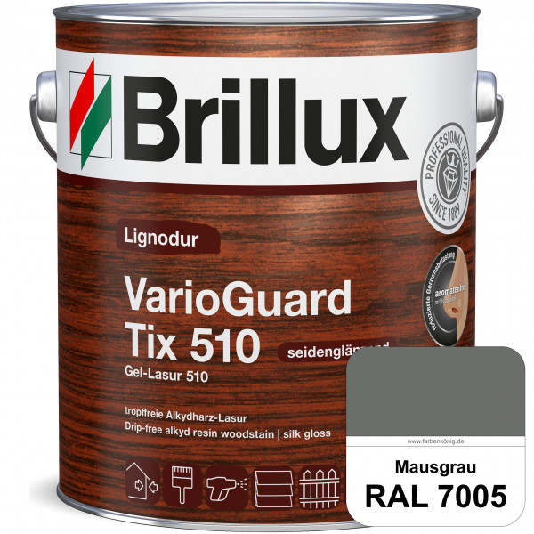 Lignodur VarioGuard Tix 510 (Gel-Lasur 510) RAL 7005 Mausgrau