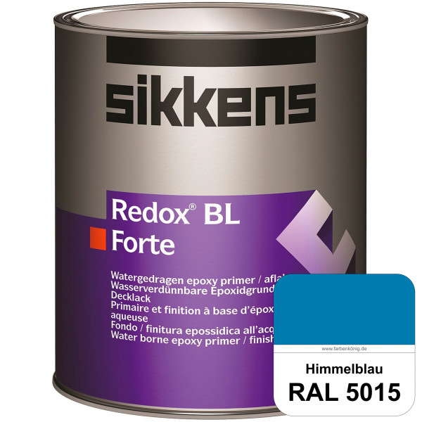 Redox BL Forte (RAL 5015 Himmelblau) seidenmatte & wasserbasierte 2-K-Epoxidharzlack (innen)