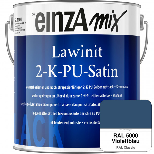 einzA Lawinit 2-K-PU Satin Stammlack (RAL 5000 Violettblau)