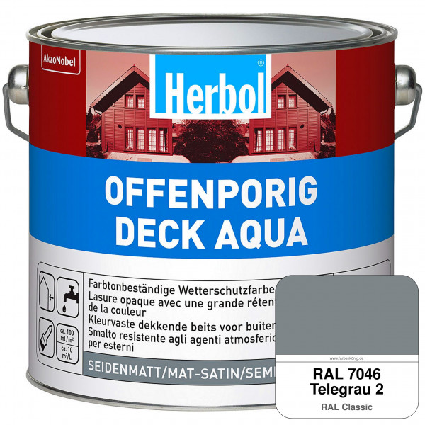 Offenporig-Deck Aqua (RAL 7046 Telegrau 2)