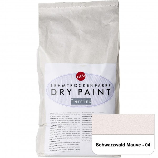 DRY-PAINT Lehmtrockenfarbe - Schwarzwald Mauve - 04