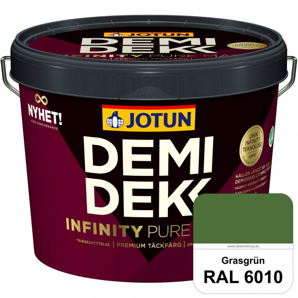 DEMIDEKK Infinity Pure Mat (ehemals Demidekk Ultimate Helmatt) - Deckende, matte Holzfarbe (RAL 6010