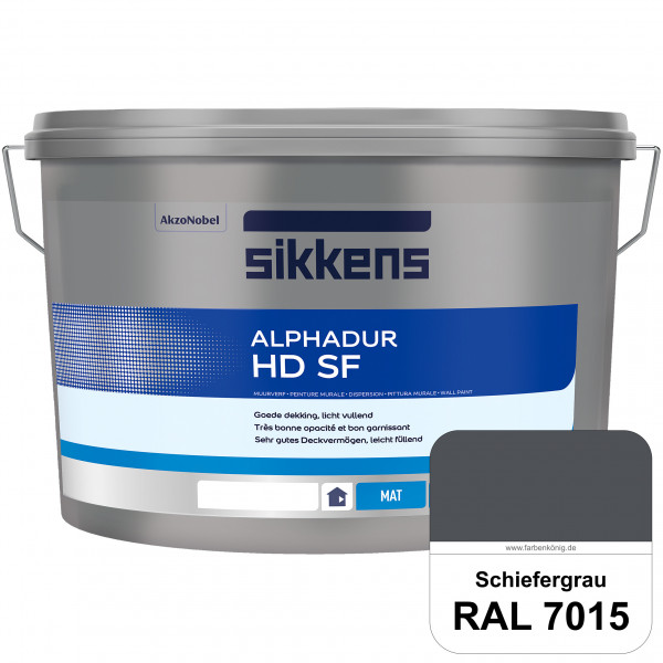 Alphadur HD SF (RAL 7015 Schiefergrau) matte hochdeckende waschbeständige Innenwandfarbe