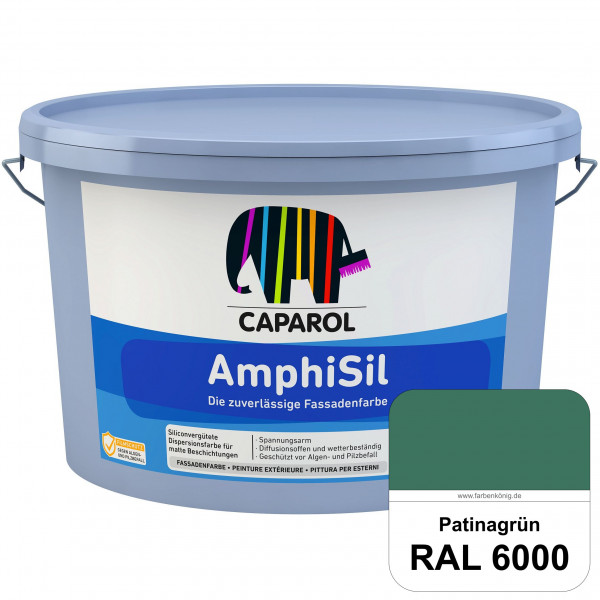 Amphisil (RAL 6000 Patinagrün) Siloxanverstärkte matte Fassadenfarbe mit Silikatcharakter
