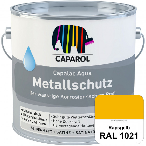 Capalac Aqua Metallschutz (RAL 1021 Rapsgelb) wasserbasierter Korrosionsschutz für Stahl & verzinkte
