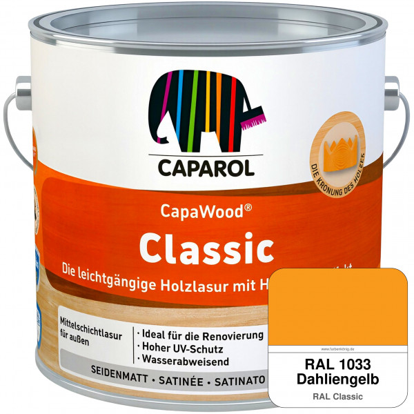 CapaWood Classic (RAL 1033 Dahliengelb) - ersetzt Capadur ClassicLasur