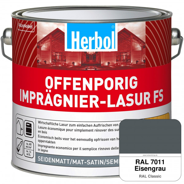Offenporig Imprägnier-Lasur FS (RAL 7011 Eisengrau)