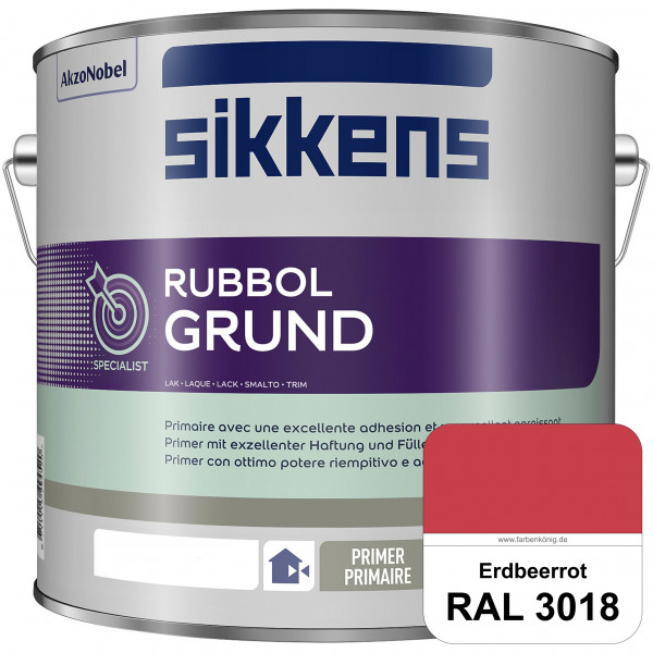 Rubbol Grund (RAL 3018 Erdbeerrot) Seidenmatte Grund- und Zwischenbeschichtung auf Kunstharzbasis (i