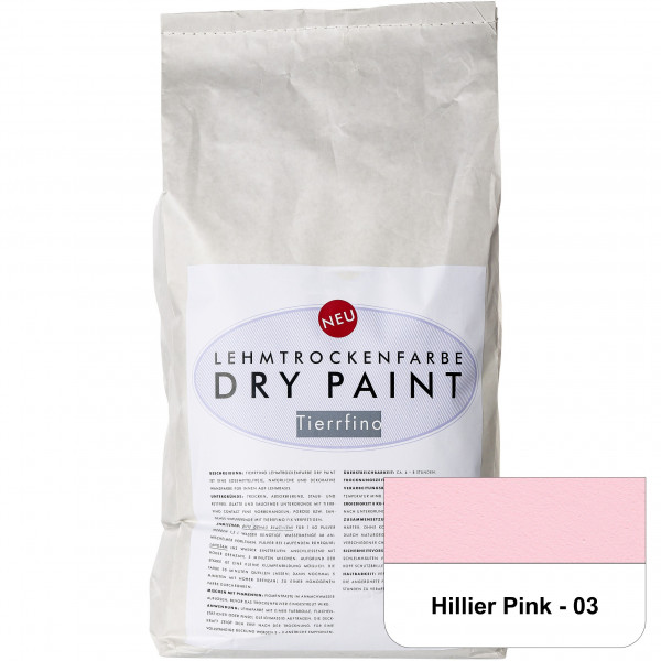 DRY-PAINT Lehmtrockenfarbe - Hillier Pink - 03