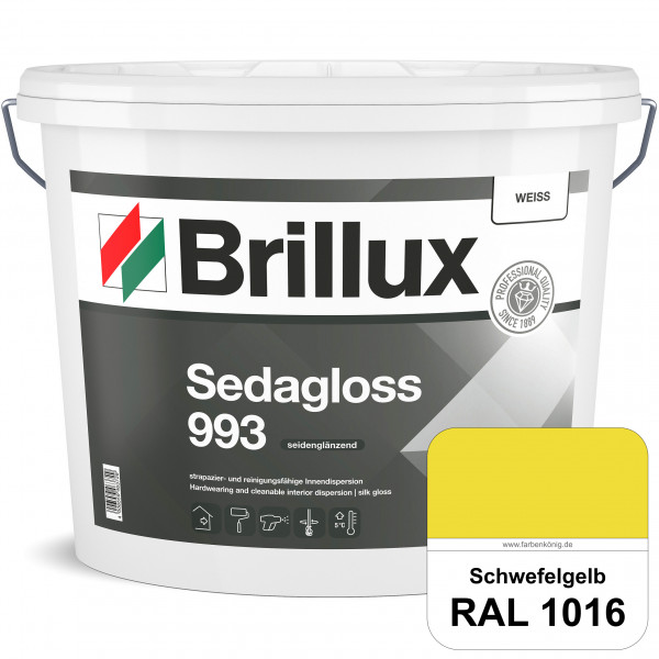 Sedagloss 993 (RAL 1016 Schwefelgelb) seidenglänzende Innendispersion für hoch strapazierfähige & gu