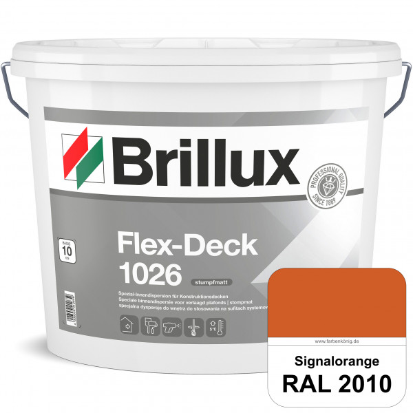 Flex-Deck ELF 1026 (RAL 2010 Signalorange) Hochwertige Innendispersion für Decken mit Installationen