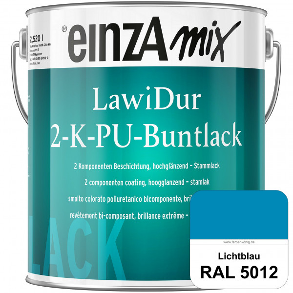 einzA LawiDur 2-K-PU-Buntlack - Hochglanz (RAL 5012 Lichtblau)