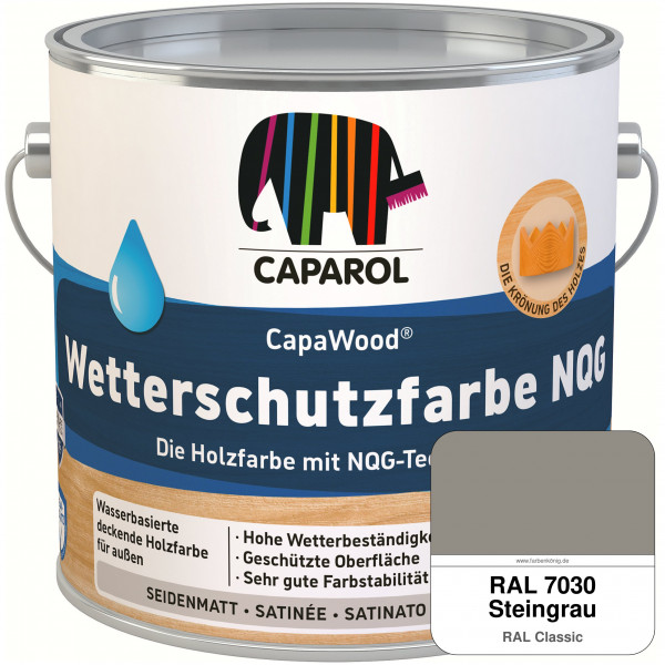 CapaWood® Wetterschutzfarbe NQG (RAL 7030 Steingrau) - ersetzt Capadur Wetterschutzfarbe NQG