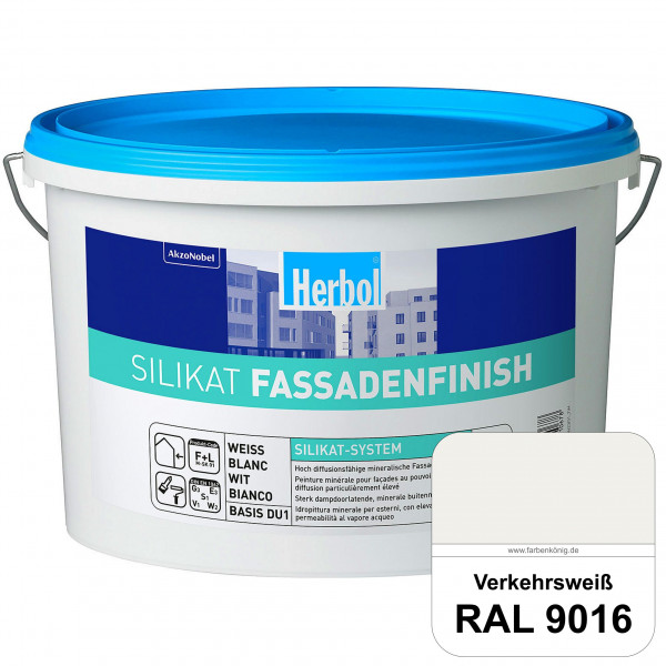 Silikat FassadenFinish (RAL 9016 Verkehrsweiß) mineralische Fassadenfarbe für den natürlichen Fassad
