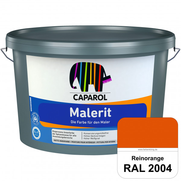 Malerit E.L.F. (RAL 2004 Reinorange) matte Innenfarbe für Neu- & Renovierungsanstriche
