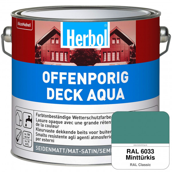 Offenporig-Deck Aqua (RAL 6033 Minttürkis)