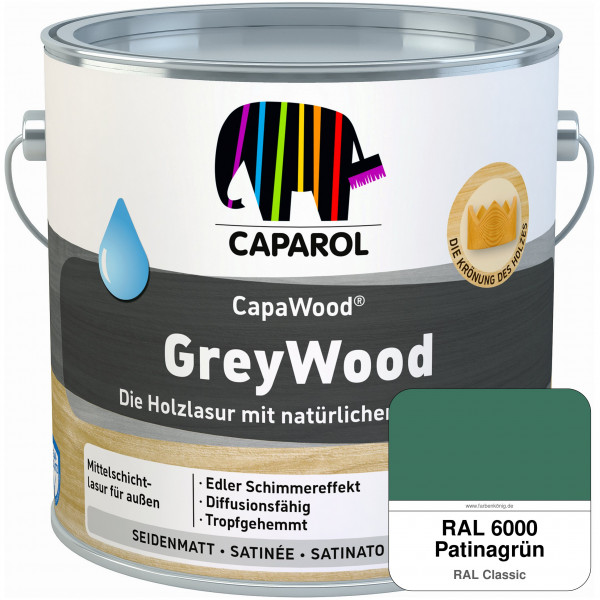 CapaWood® GreyWood (RAL 6000 Patinagrün) - ersetzt Capadur GreyWood