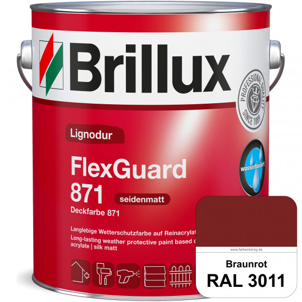 Lignodur FlexGuard 871 (Deckfarbe 871) RAL 3011 Braunrot