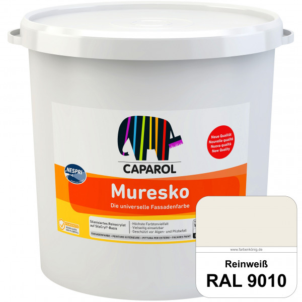 Muresko Nespri (R 30) (RAL 9010 Reinweiß) Silanisierte Reinacrylat-Fassadenfarbe auf SilaCryl®-Basis